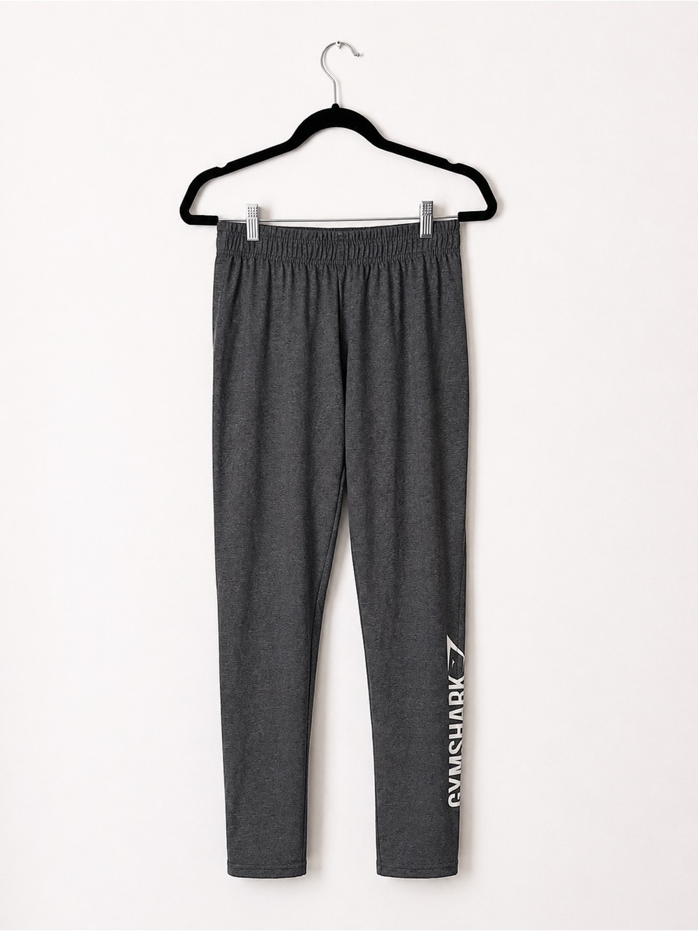 Gymshark Gray Elastic Waist Leggings/Joggers with Side Logo- Size Medium